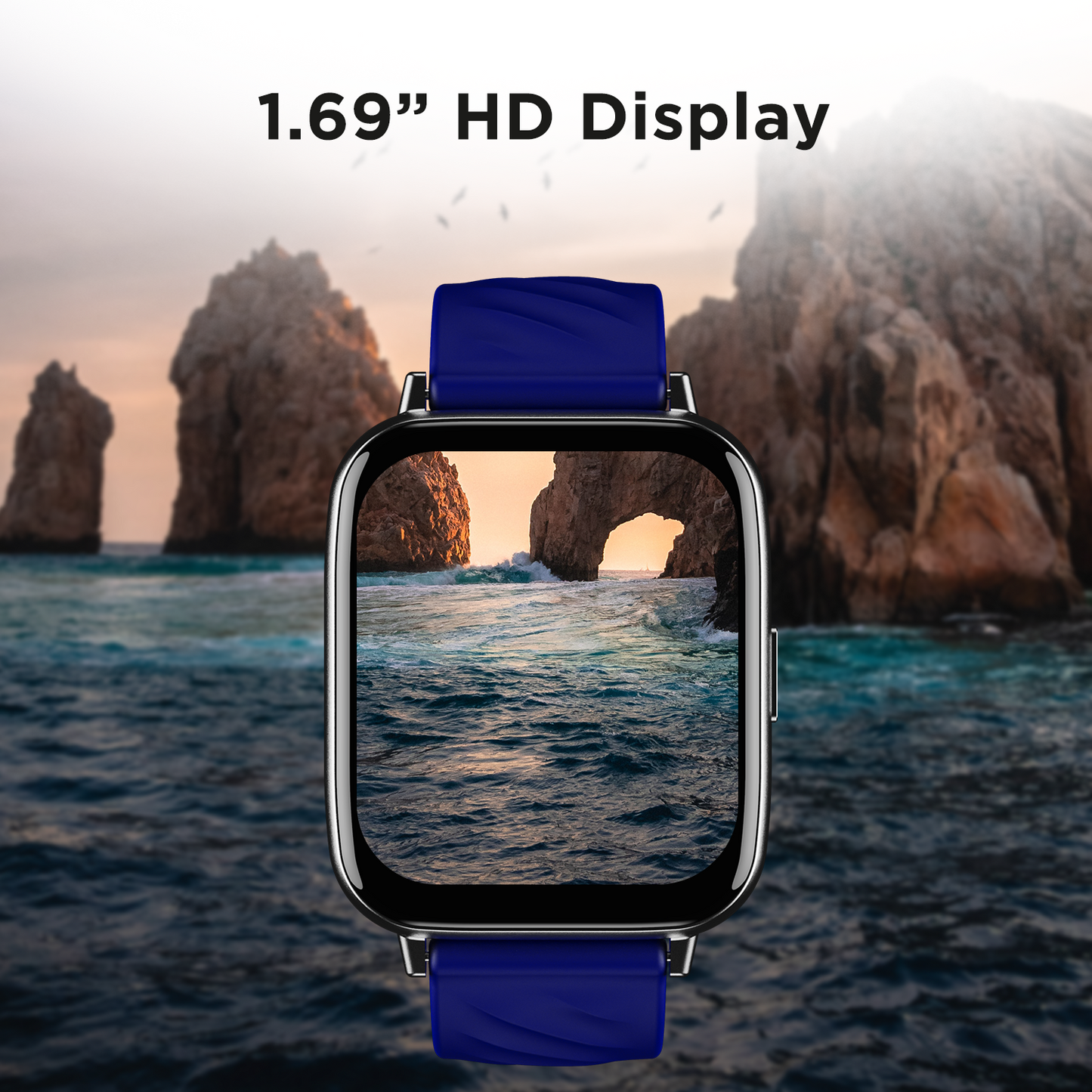 boAt Wave Prime 47 | Fitness Smartwatch with Sedentary Reminders, 550 Nits Brightness, 1.69" (4.29cm) HD display, Full Charge in 30 Mins, 100+ Custom Watch Faces, Blood Oxygen Monitor