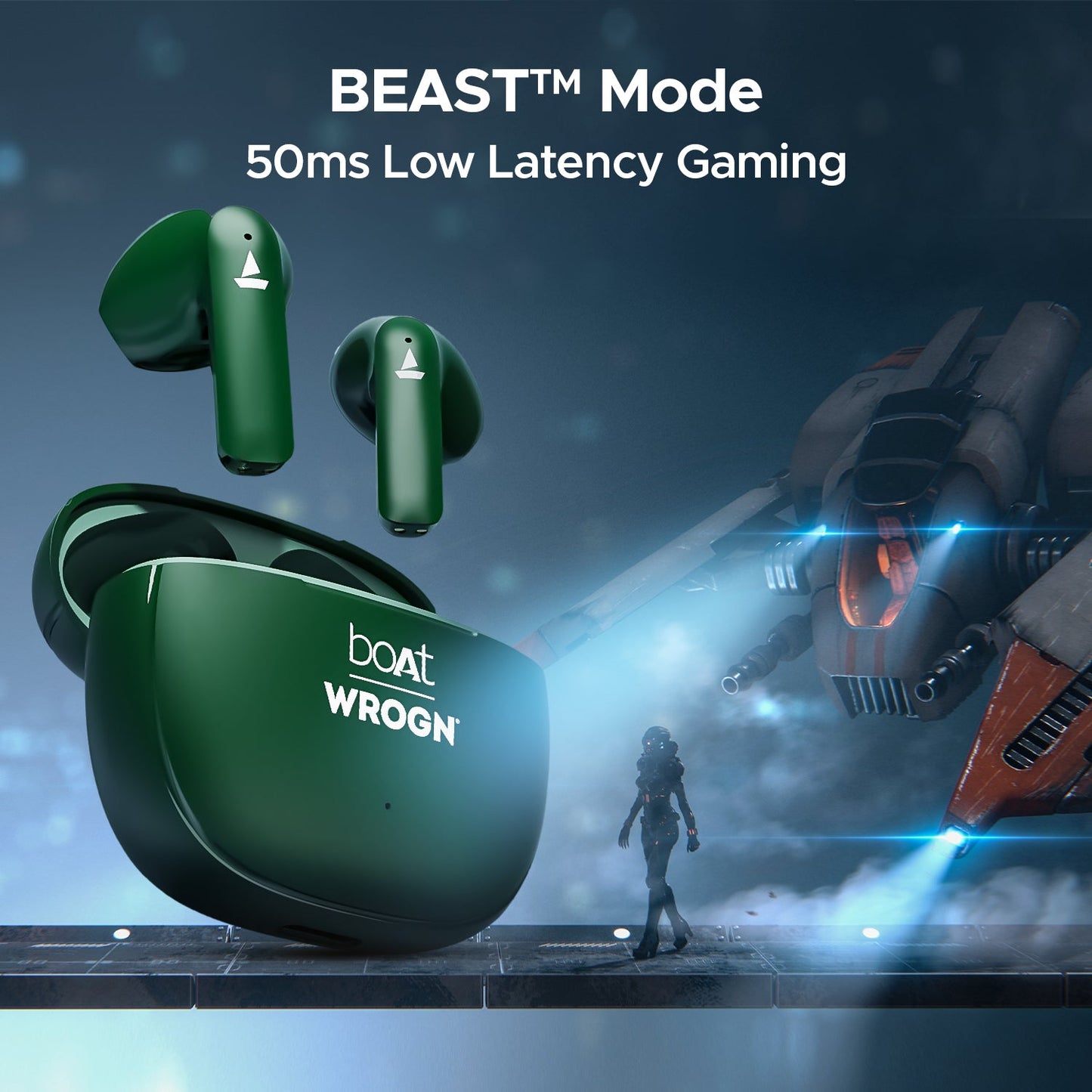 boAt Airdopes 118 Wrogn Edition| Earbuds with 13mm drivers, BEAST™ Mode for Gamers, ENx™ Technology