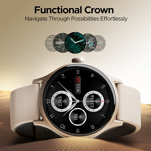 boAt Lunar Mirage | Smartwatch with 1.52" (3.86cm) Round HD Display, BT Calling, 100+ Sports Modes, Functional Crown