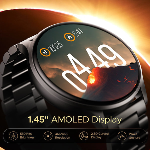 boAt Lunar Prime | Premium Round AMOLED 1.45" (3.68 cm) Display Smartwatch with Bluetooth Calling, Watch Face Studio, 700+ Active Modes