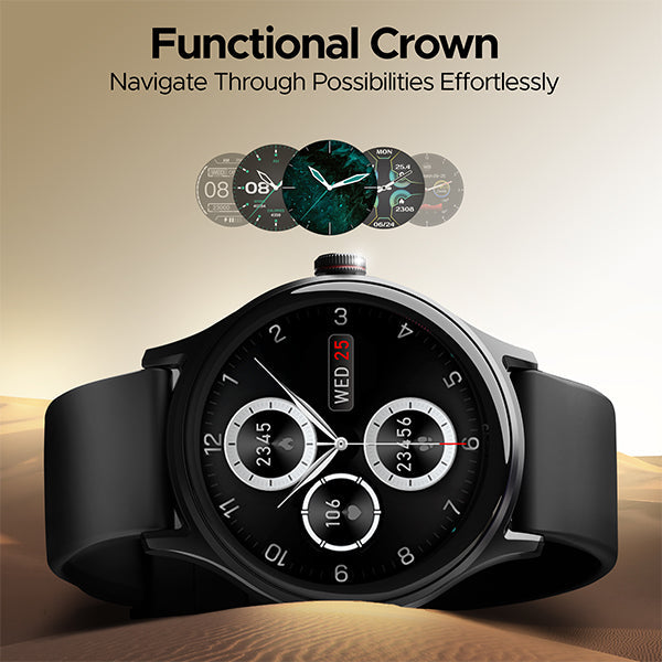 boAt Lunar Mirage | Smartwatch with 1.52" (3.86cm) Round HD Display, BT Calling, 100+ Sports Modes, Functional Crown