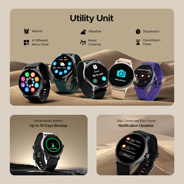 boAt Lunar Mirage | Smartwatch with 1.52" (3.86cm) Round HD Display, BT Calling, 100+ Sports Modes, Functional Crown