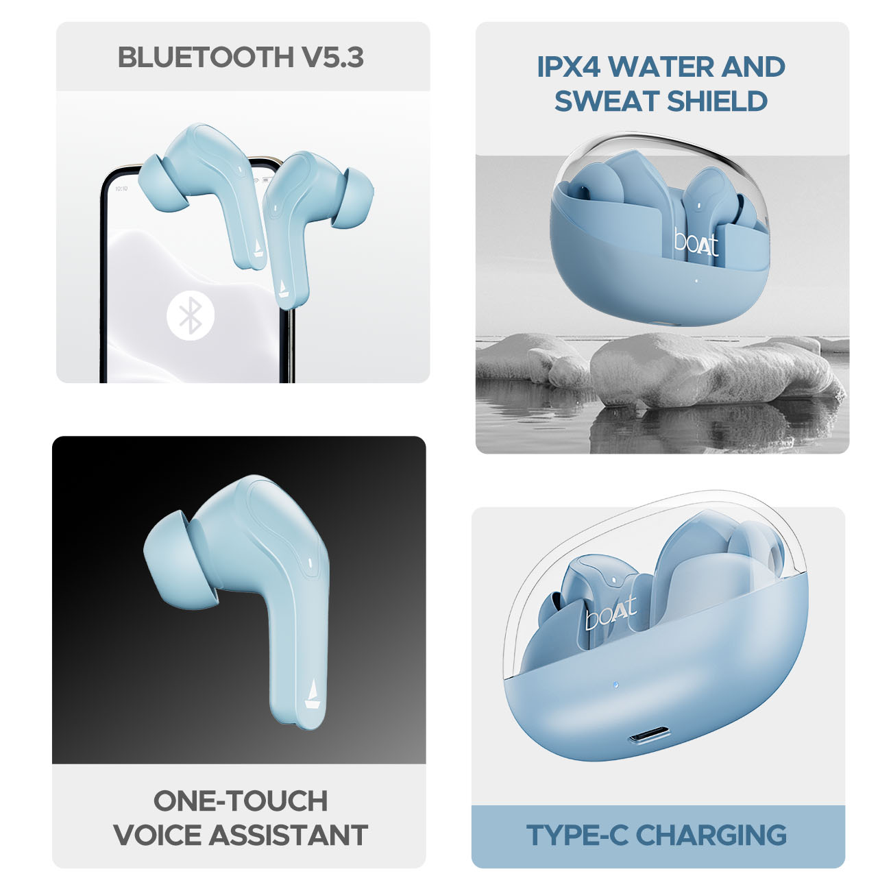 boAt Airdopes 311 PRO | Wireless Earbuds with 50 Hours Playback, Dual Mics with ENx™ Technology, BEAST™ Mode, ASAP™ Charge