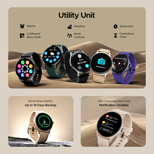 boAt Lunar Mirage | Smartwatch with 1.52" (3.86cm) Round HD Display, BT Calling, 100+ Sports Modes, Functional Crown