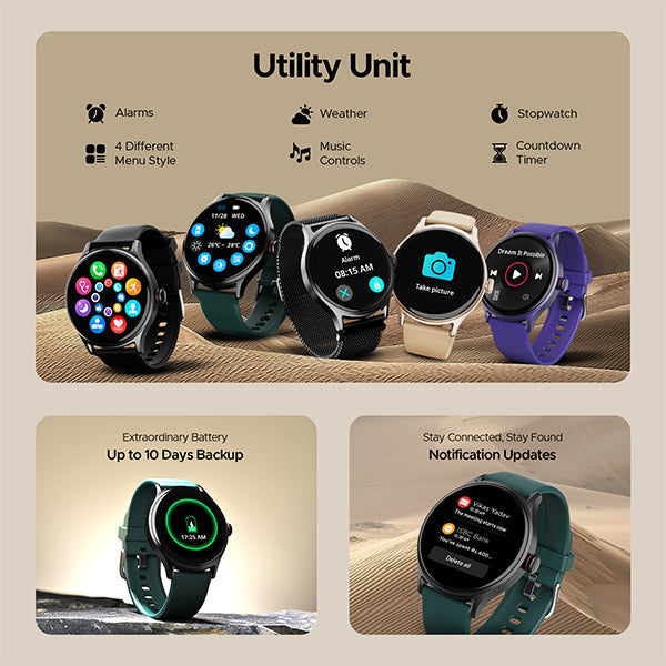 boAt Lunar Mirage | Smartwatch with 1.52" (3.86cm) Round HD Display, BT Calling, 100+ Sports Modes, Functional Crown