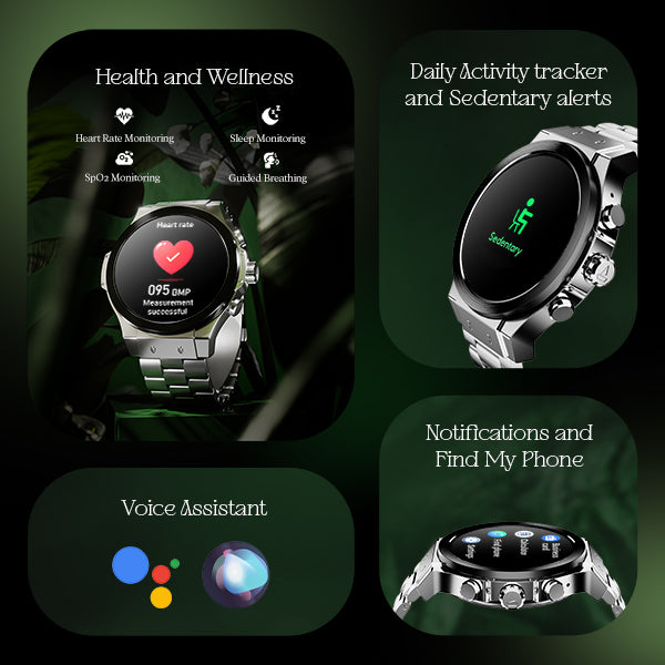 boAt Enigma X400 | Smartwatch with 1.45" Round AMOLED Display, 100+ Sports Modes, HR, SpO2, & Stress Monitoring