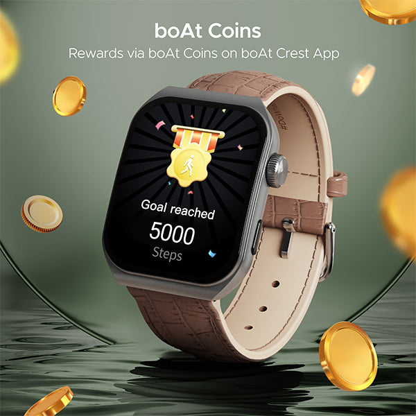 boAt Ultima Vogue | Smartwatch with 1.96" (4.97cm) AMOLED Display, BT Calling, 100+ Watch Faces, 100+ Active Modes