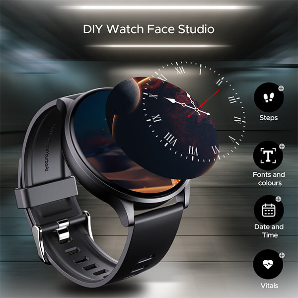 boAt Lunar Prime | Premium Round AMOLED 1.45" (3.68 cm) Display Smartwatch with Bluetooth Calling, Watch Face Studio, 700+ Active Modes