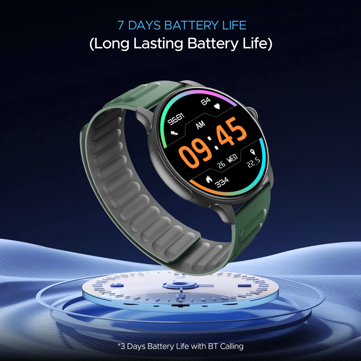 boAt Lunar Oasis | Smartwatch with 1.43" AMOLED Display, Turn-By-Turn Navigation, Dynamic User Interface, QR Tray