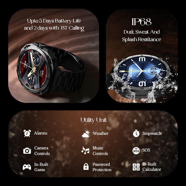 boAt Enigma Z20 | Luxury Smartwatch with 1.51" Round HD Display, IP68 Water & Dust Resistance, Multiple Sports Modes