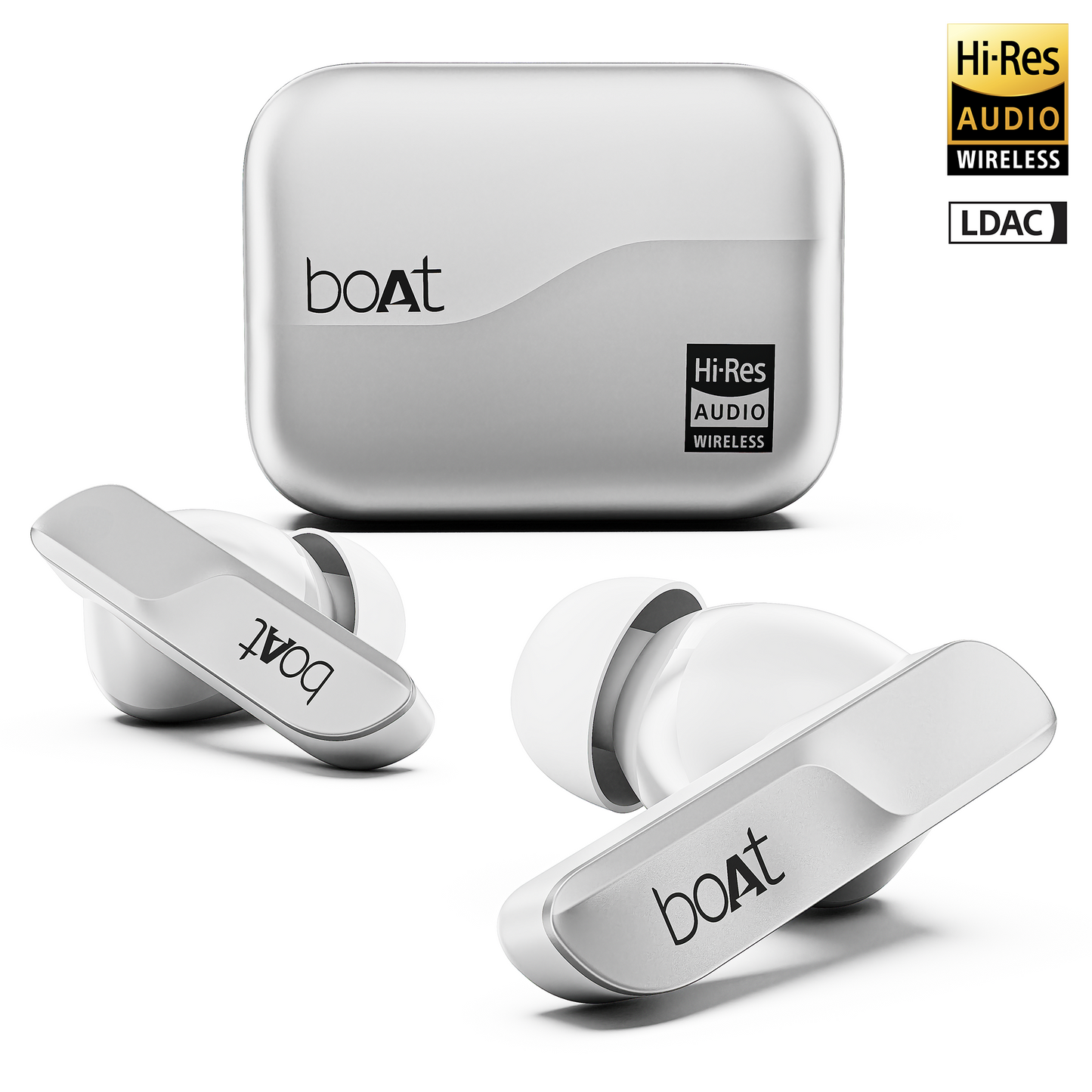 boAt Airdopes 800 Hi-Def | Wireless Earbuds with 40 Hours Playback, High-Res Audio with LDAC, AI ENx Technology