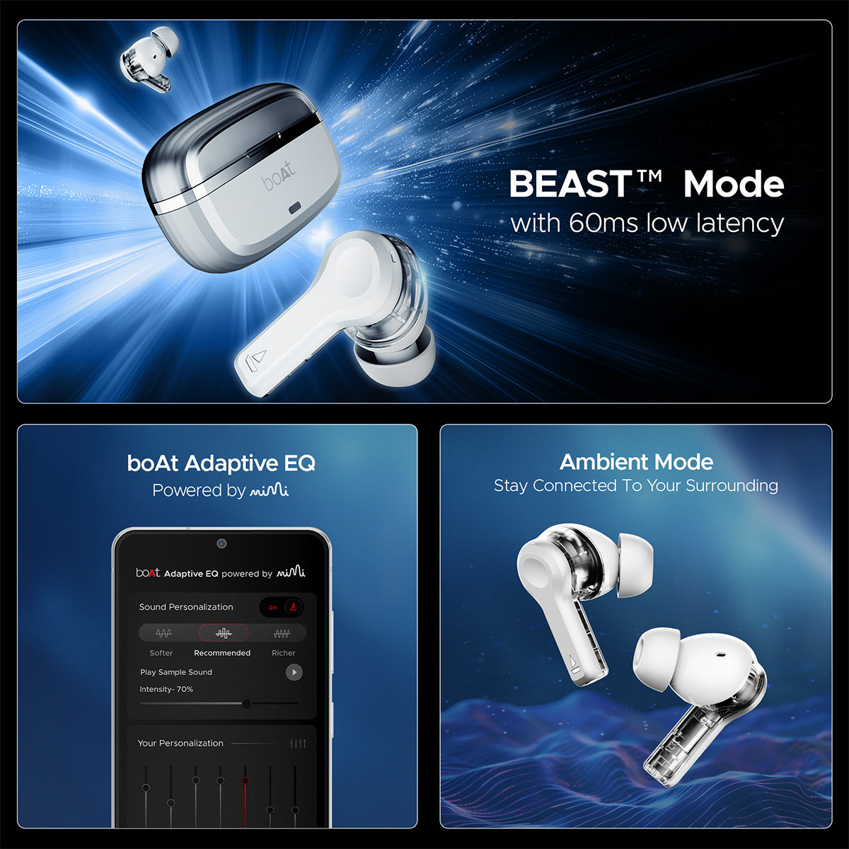 boAt Nirvana Space | TWS Earbuds with boAt 360º Spatial Audio, 32dB Active Noise Cancellation