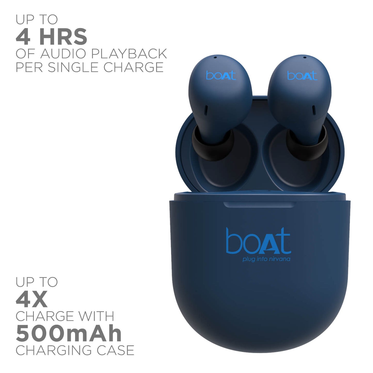 boAt Airdopes 383 | Wireless Earbuds with 7mm Rhythmic Dynamic Drivers, Up to 20 hours Playback, 500mAh Charging Case