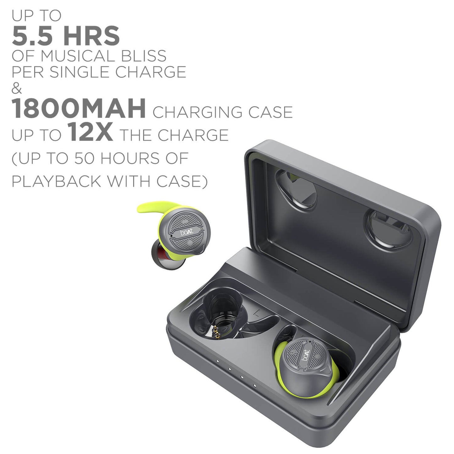 boAt Airdopes 491 | Wireless Earbuds with 6mm Drivers, 50 Hours Playback, Bluetooth v5.0, 1800mAh battery