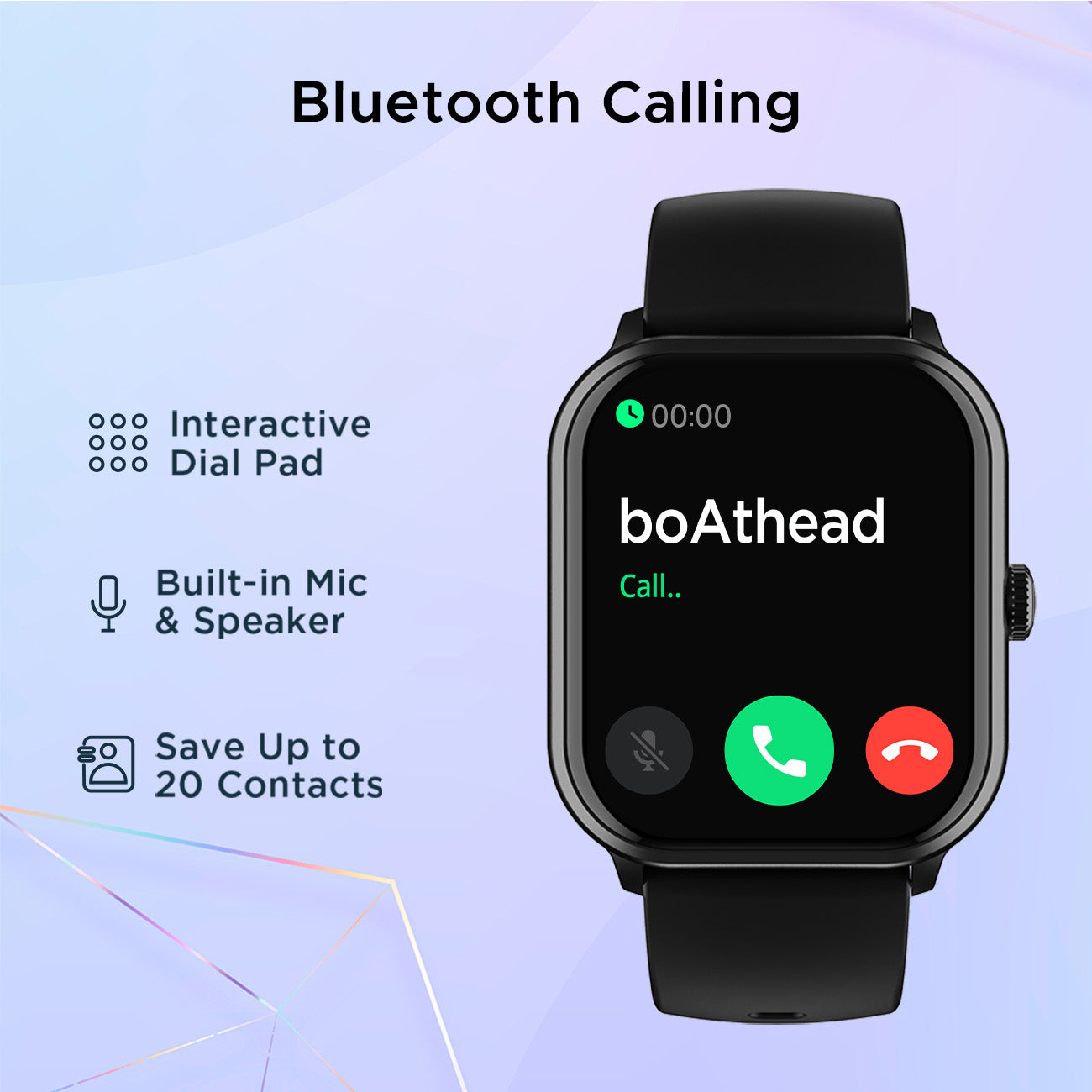 boAt Wave Spin Voice | Smartwatch with 1.85" HD Display, 100+ Sports Modes, Functional Crown, Built-in-games