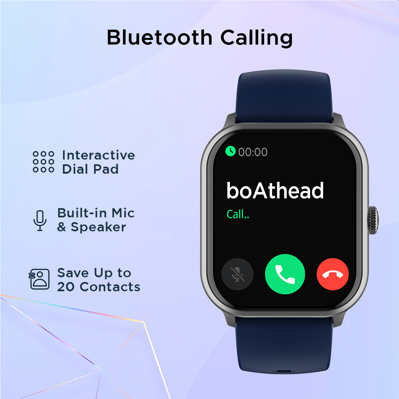 boAt Wave Spin Voice | Smartwatch with 1.85" HD Display, 100+ Sports Modes, Functional Crown, Built-in-games