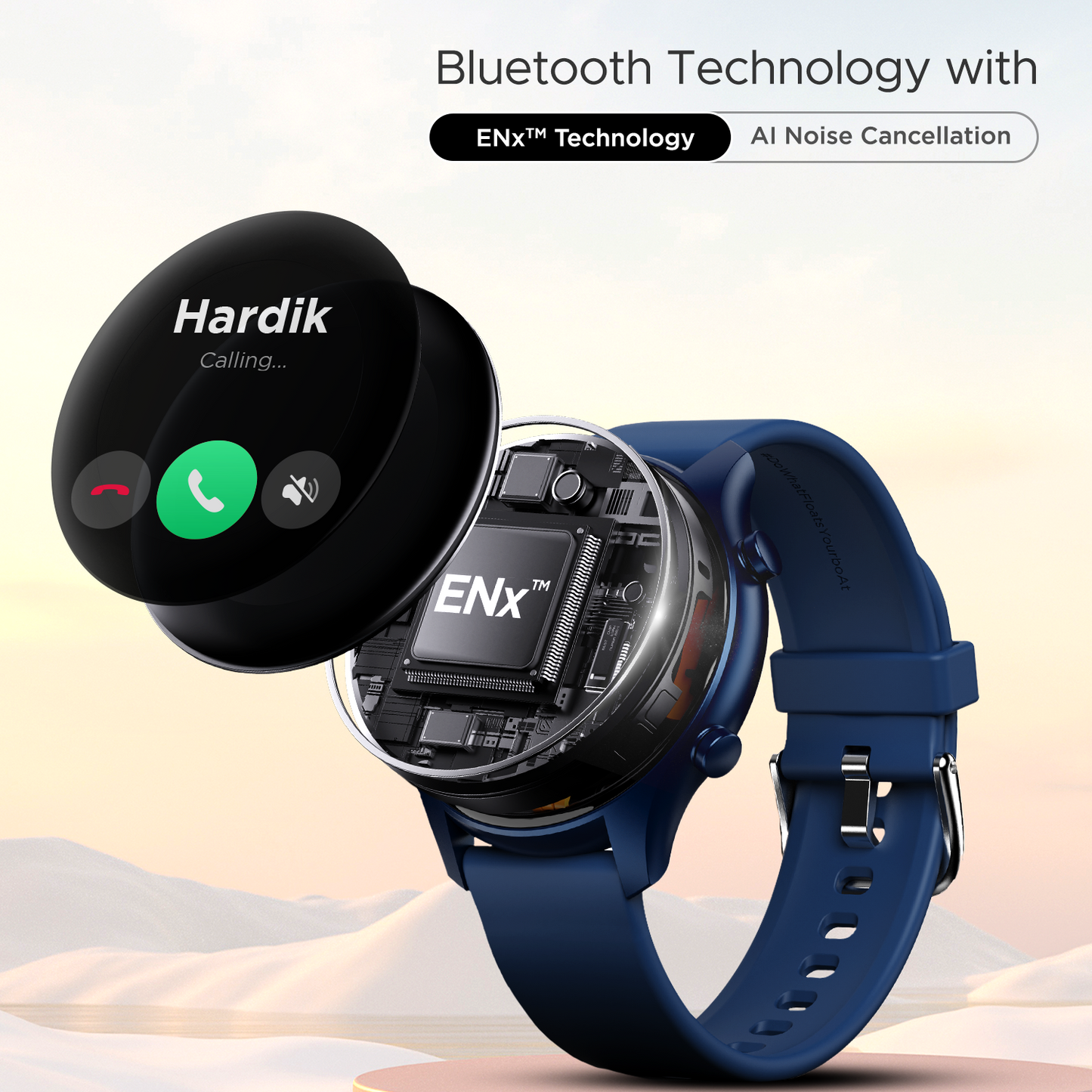 boAt Lunar Connect Plus | Bluetooth Calling Smartwatch with AI Noise Cancellation, 1.43" (3.63 cm) Round AMOLED Display