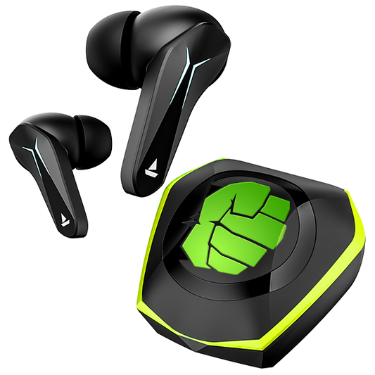 boAt Immortal 121 Hulk Edition | Bluetooth Gaming Wireless Earbuds with BEAST™️Mode, 40 Hours Playback, Blazing RGB Lights