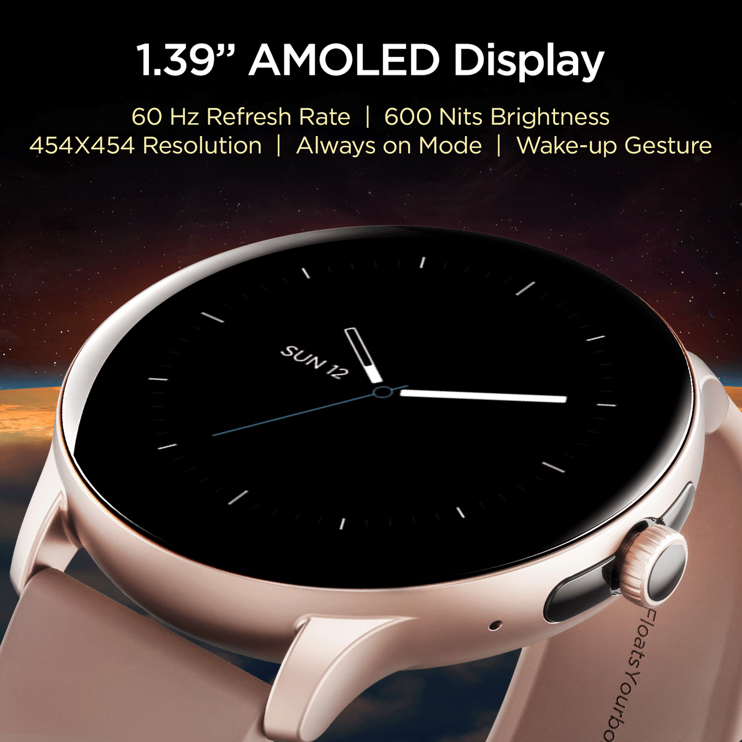 boAt Lunar Call Pro | Round Dial Smart Watch with 1.39" (3.53 cms) Big AMOLED Display, SensAi, Watch Face Studio, Bluetooth Calling, 700+ Active Modes, Apollo3.5 Blue Plus Processor