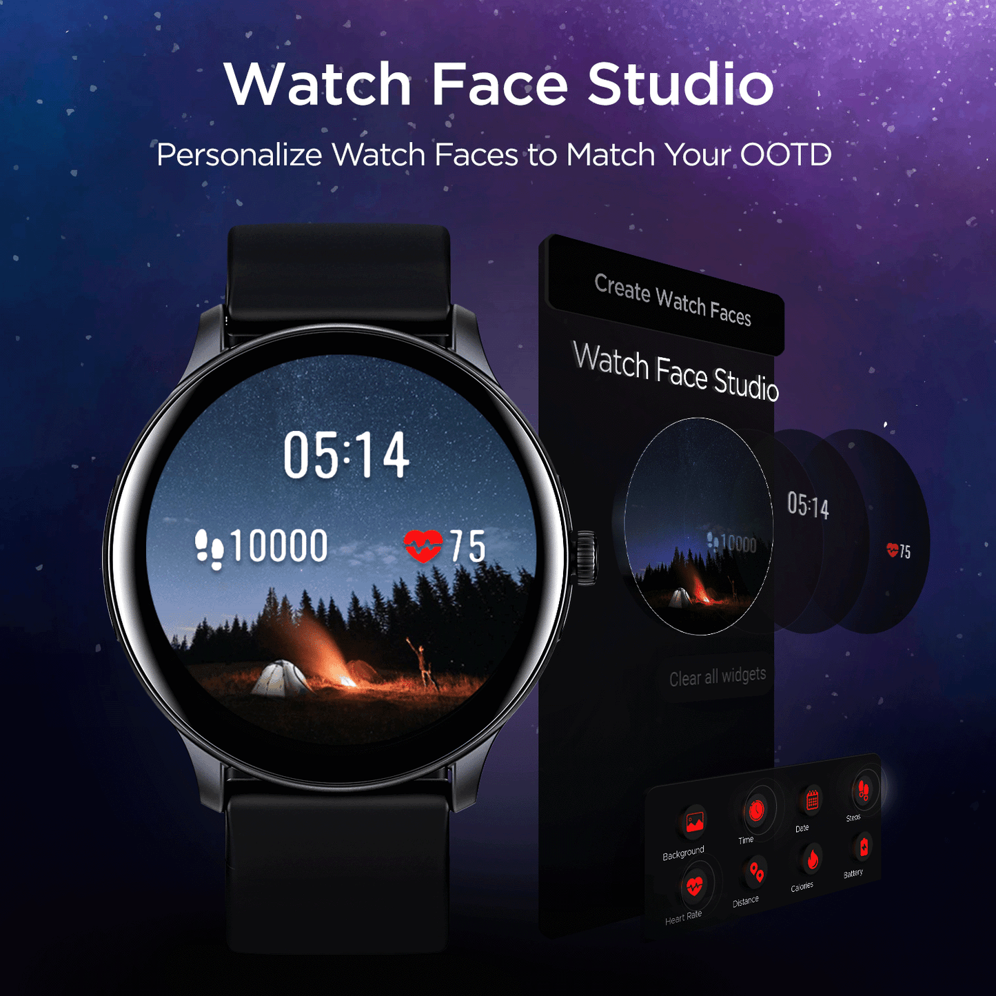 boAt Lunar Call Pro | Round Dial Smart Watch with 1.39" (3.53 cms) Big AMOLED Display, SensAi, Watch Face Studio, Bluetooth Calling, 700+ Active Modes, Apollo3.5 Blue Plus Processor