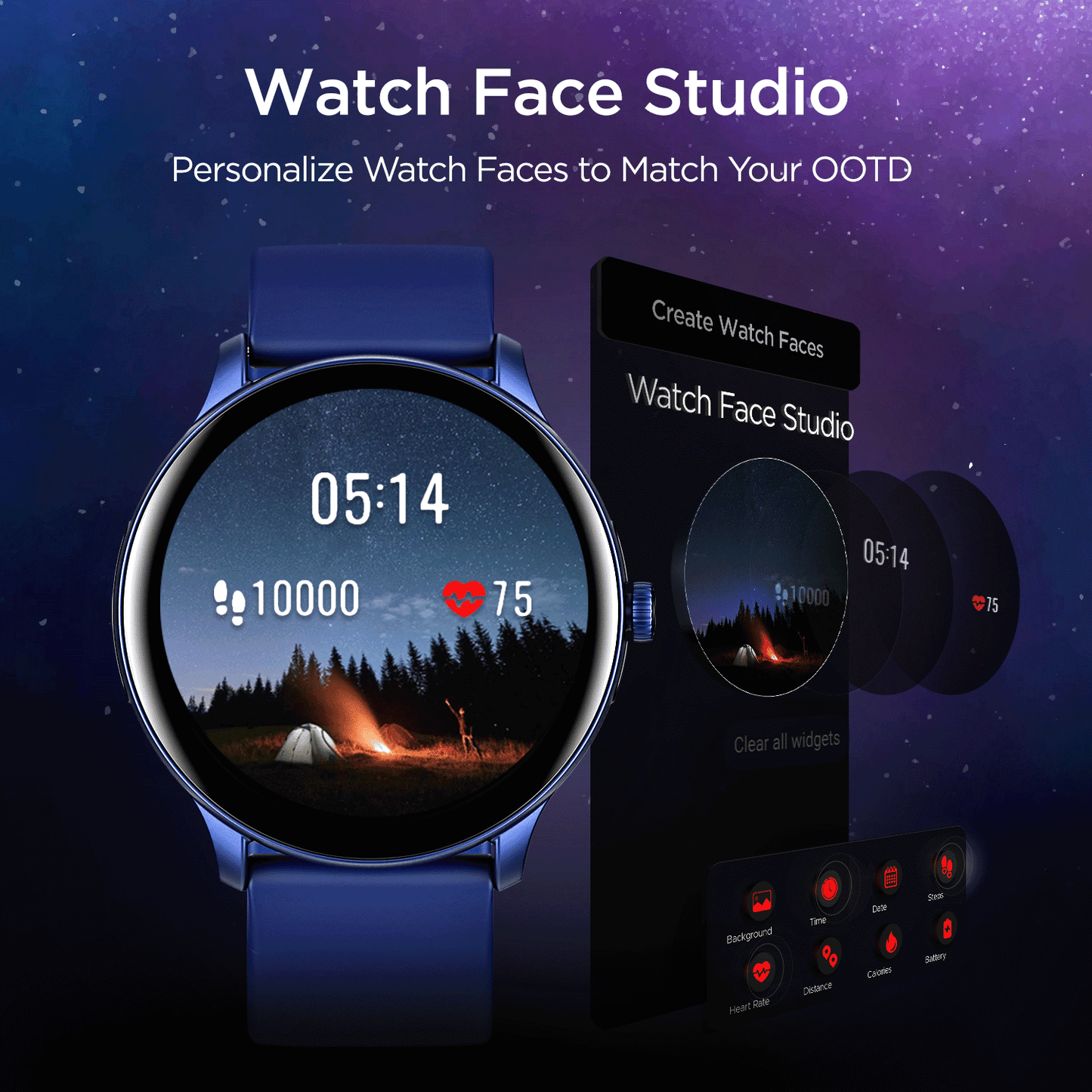 boAt Lunar Call Pro | Round Dial Smart Watch with 1.39" (3.53 cms) Big AMOLED Display, SensAi, Watch Face Studio, Bluetooth Calling, 700+ Active Modes, Apollo3.5 Blue Plus Processor