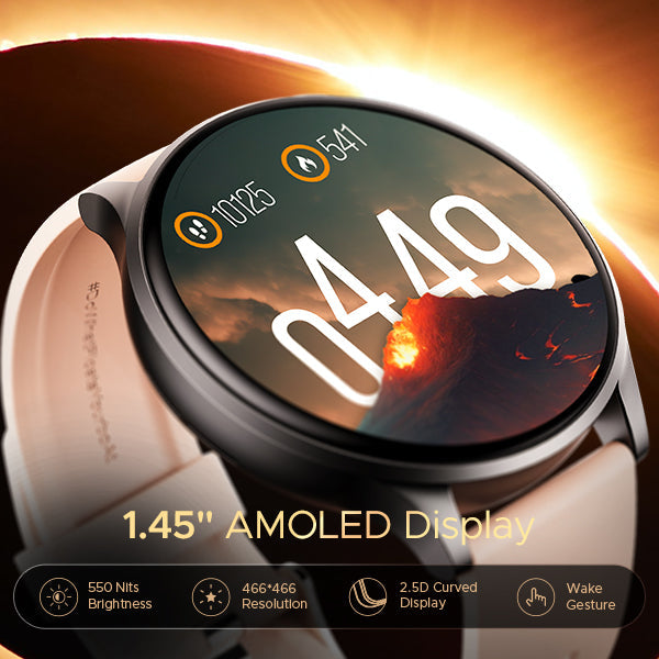 boAt Lunar Prime | Premium Round AMOLED 1.45" (3.68 cm) Display Smartwatch with Bluetooth Calling, Watch Face Studio, 700+ Active Modes