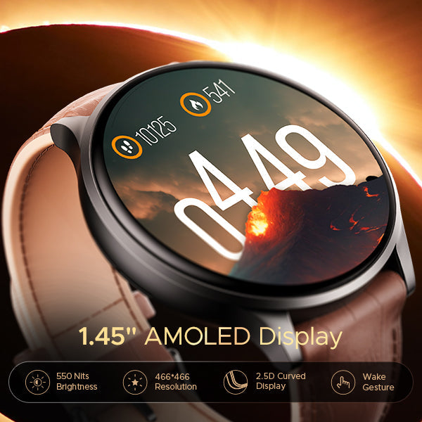 boAt Lunar Prime | Premium Round AMOLED 1.45" (3.68 cm) Display Smartwatch with Bluetooth Calling, Watch Face Studio, 700+ Active Modes