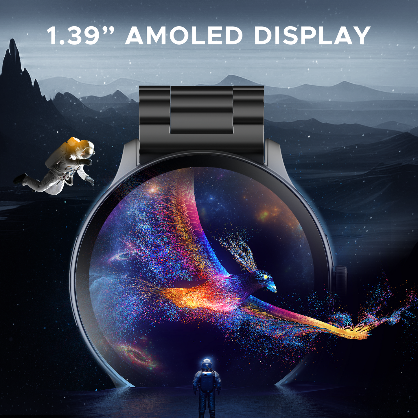 boAt Lunar Connect Pro | Premium Round Dial Smartwatch with 1.39" (3.53 cms) Big Amoled Display, Watch Face Studio, 700+ Active Modes, 15 Days Of Battery Life