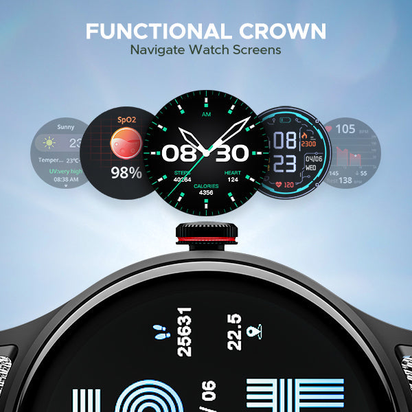 boAt Primia Celestial | Smartwatch with 1.52" Round HD Display, BT Calling, 100+ Sports Modes, Functional Crown