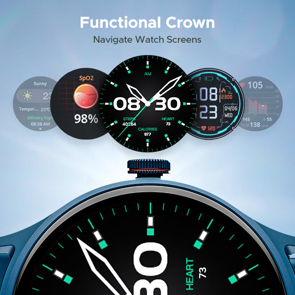 boAt Primia Celestial | Smartwatch with 1.52" Round HD Display, BT Calling, 100+ Sports Modes, Functional Crown