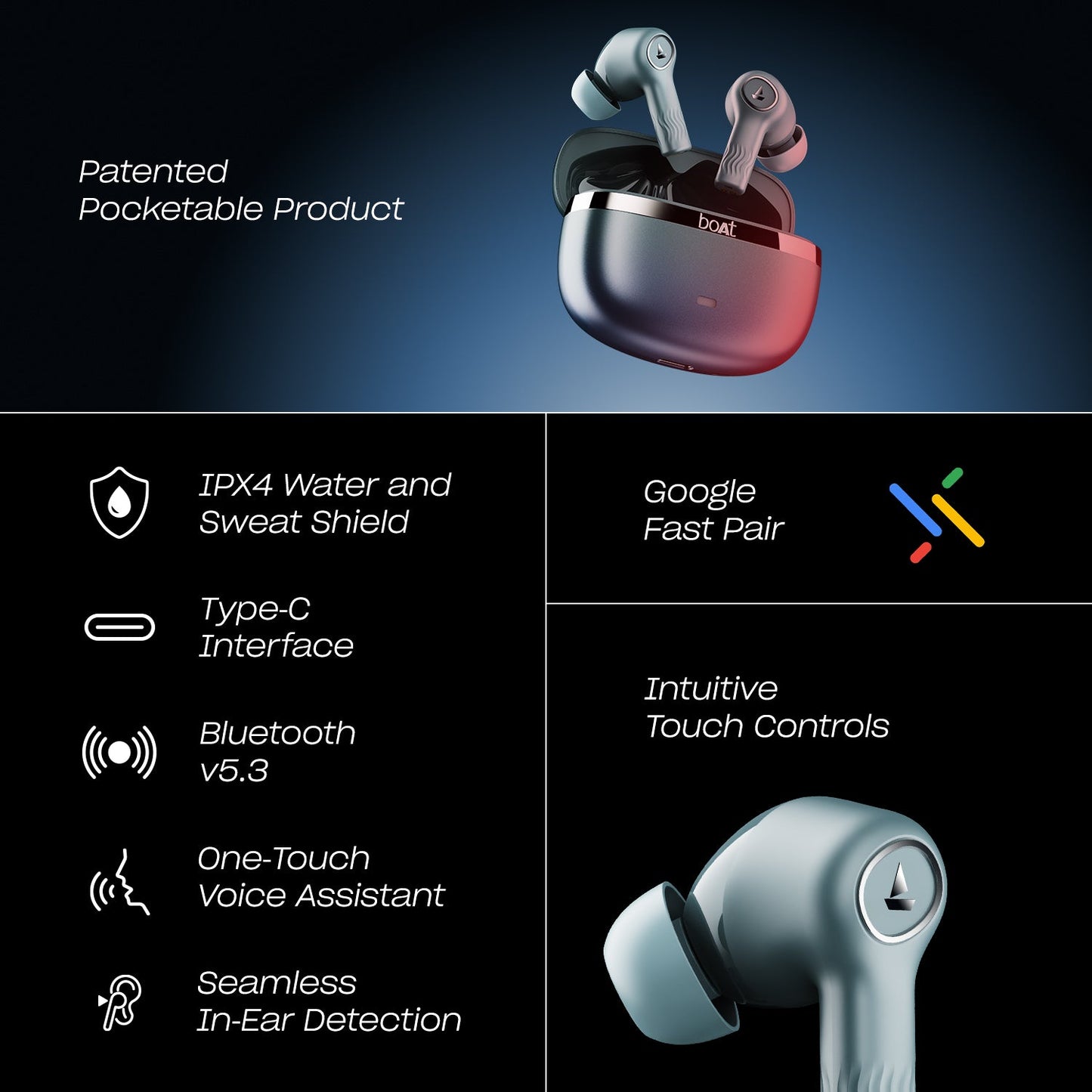 boAt Nirvana Ion ANC Pro | Wireless Earbuds with 32dB ANC, 120 Hours Playback, Dual EQ Modes, LDAC technology, BEAST™ Mode