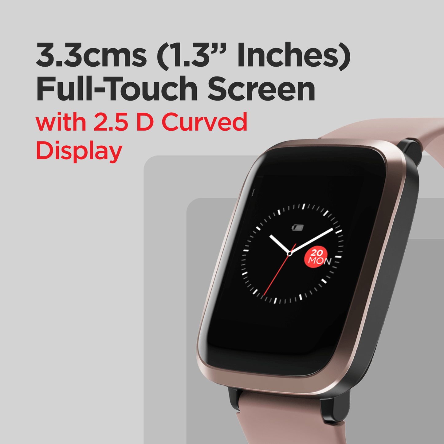 boAt Storm | Full-Touch 33mm (1.29") Curved Color Display, 5 ATM Water Resistance, Health Monitors and 8 Active Sports Mode