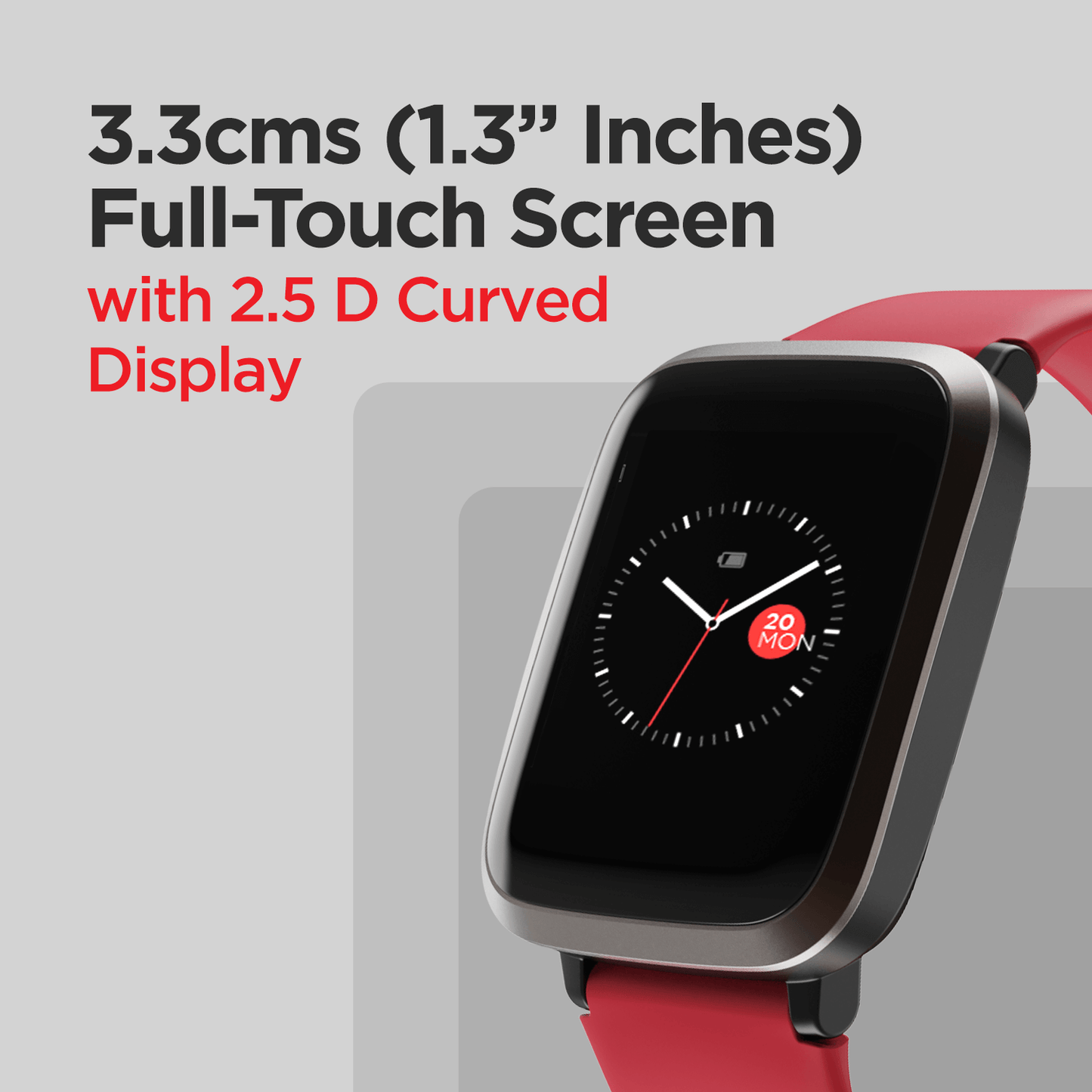 boAt Storm | Full-Touch 33mm (1.29") Curved Color Display, 5 ATM Water Resistance, Health Monitors and 8 Active Sports Mode