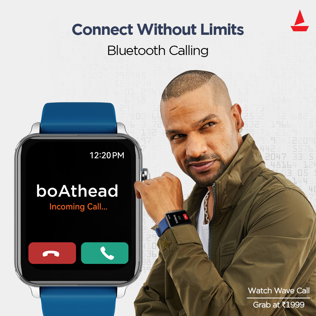 boAt Wave Call | Bluetooth Calling Smartwatch with 1.69" (4.29 cm) HD Curved Display, 150+ Watch Faces, Heart Rate & SPO2 Monitoring