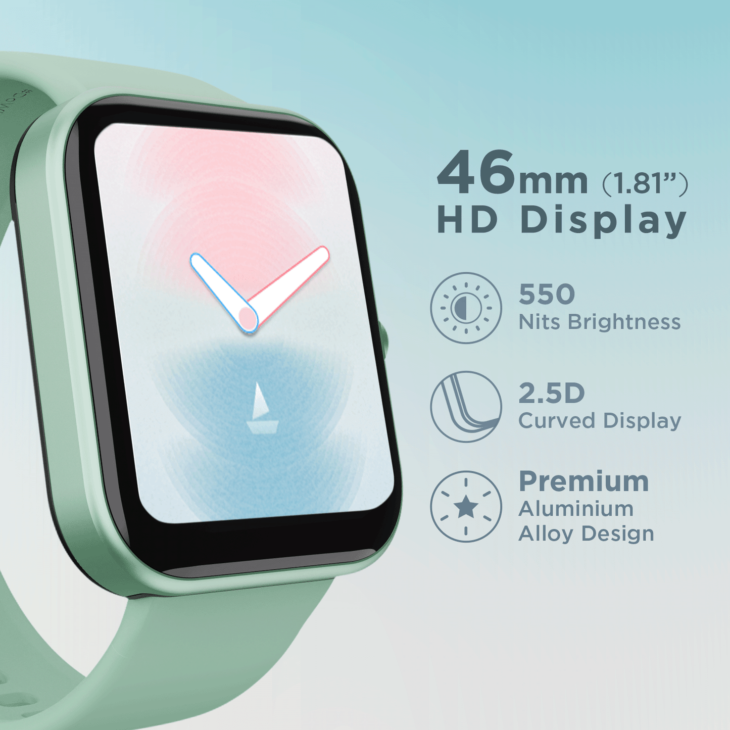 boAt Wave Arcade | 1.81" (4.59 cm) Display Bluetooth Calling Smart Watch with 100+ Sports Modes, Save up to 50 contacts, IP68 Dust and Water Resistance