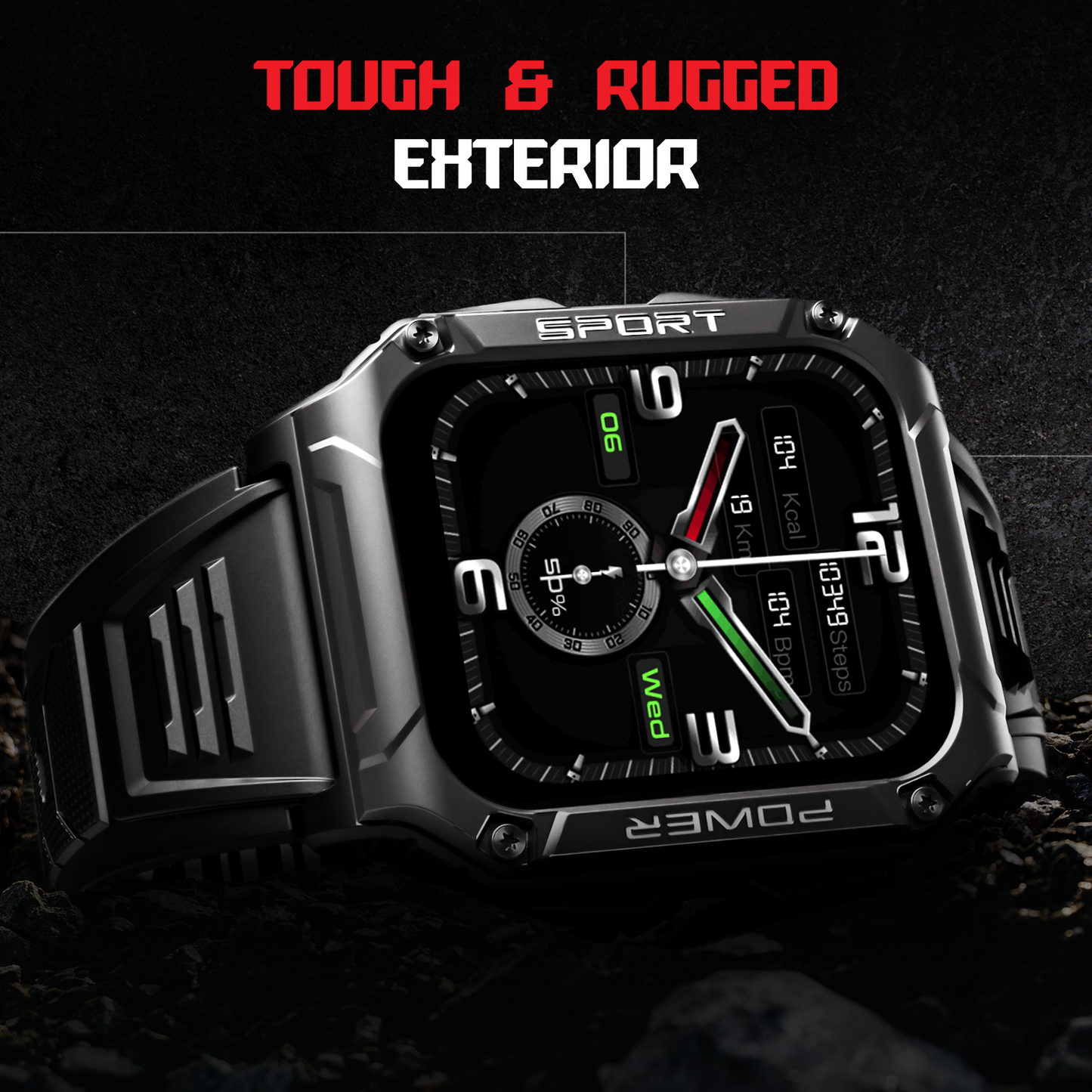 boAt Wave Armour 2 | Smartwatch with Bluetooth Calling, 1.96" (4.97cm) HD Display, 100+ Sports Mode, Up to 25 Days Battery