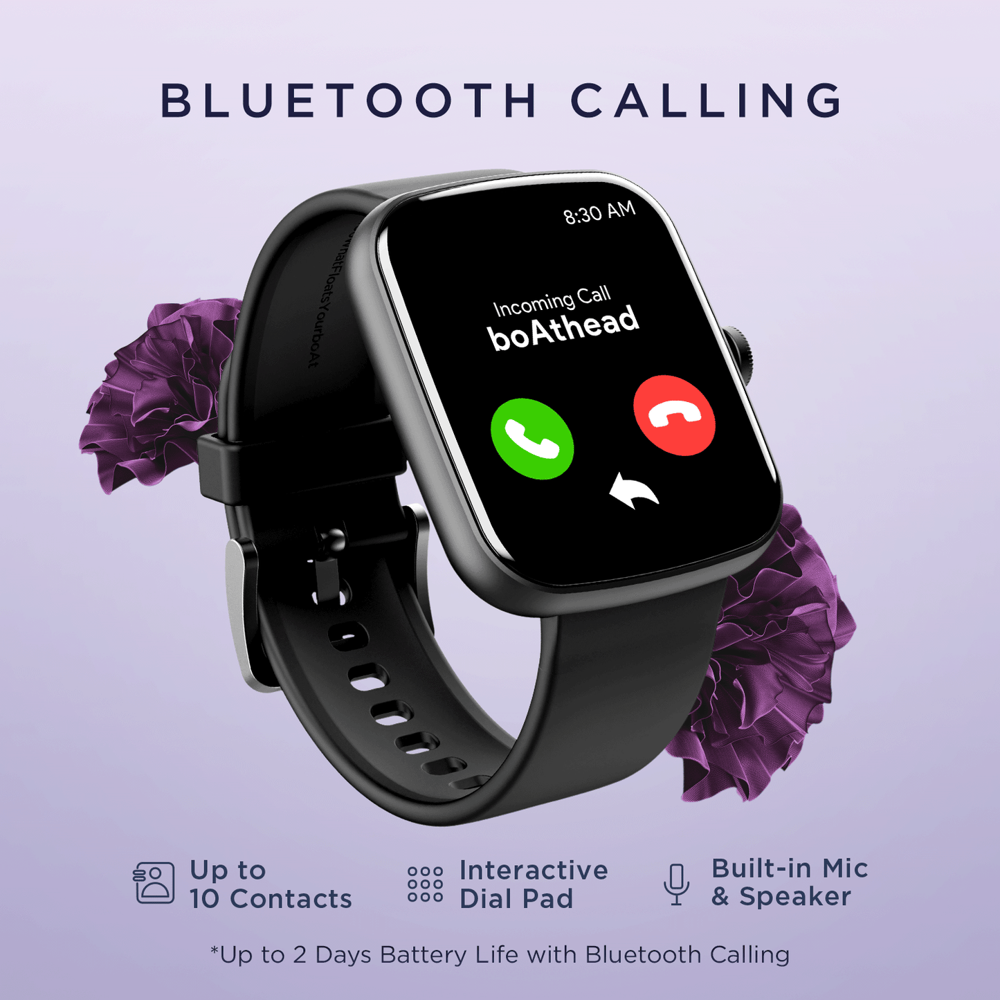 boAt Wave Beat Call | Bluetooth Calling Smart Watch with 1.69" (4.29 cm) HD Display, 600+ Cloud Watch faces, Live cricket scores