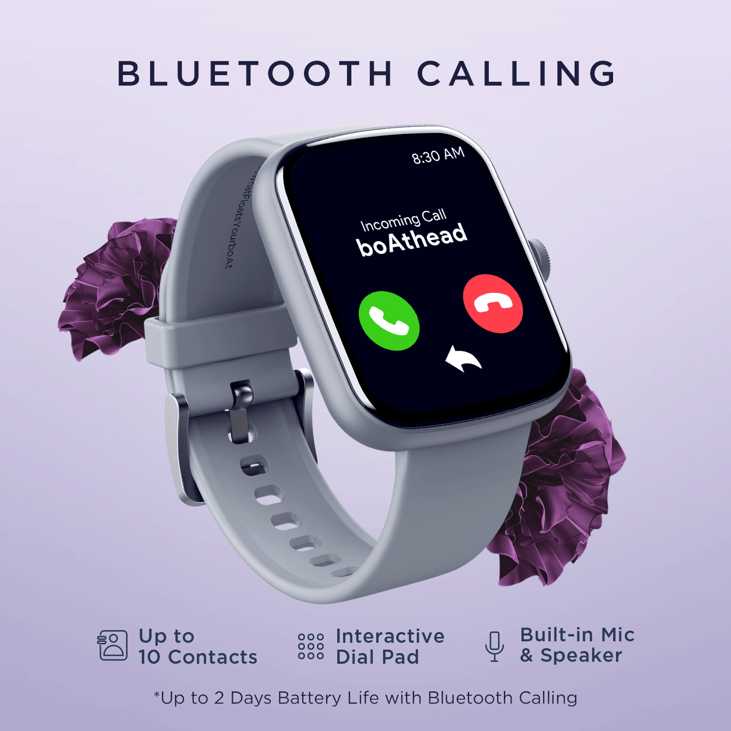 boAt Wave Beat Call | Bluetooth Calling Smart Watch with 1.69" (4.29 cm) HD Display, 600+ Cloud Watch faces, Live cricket scores