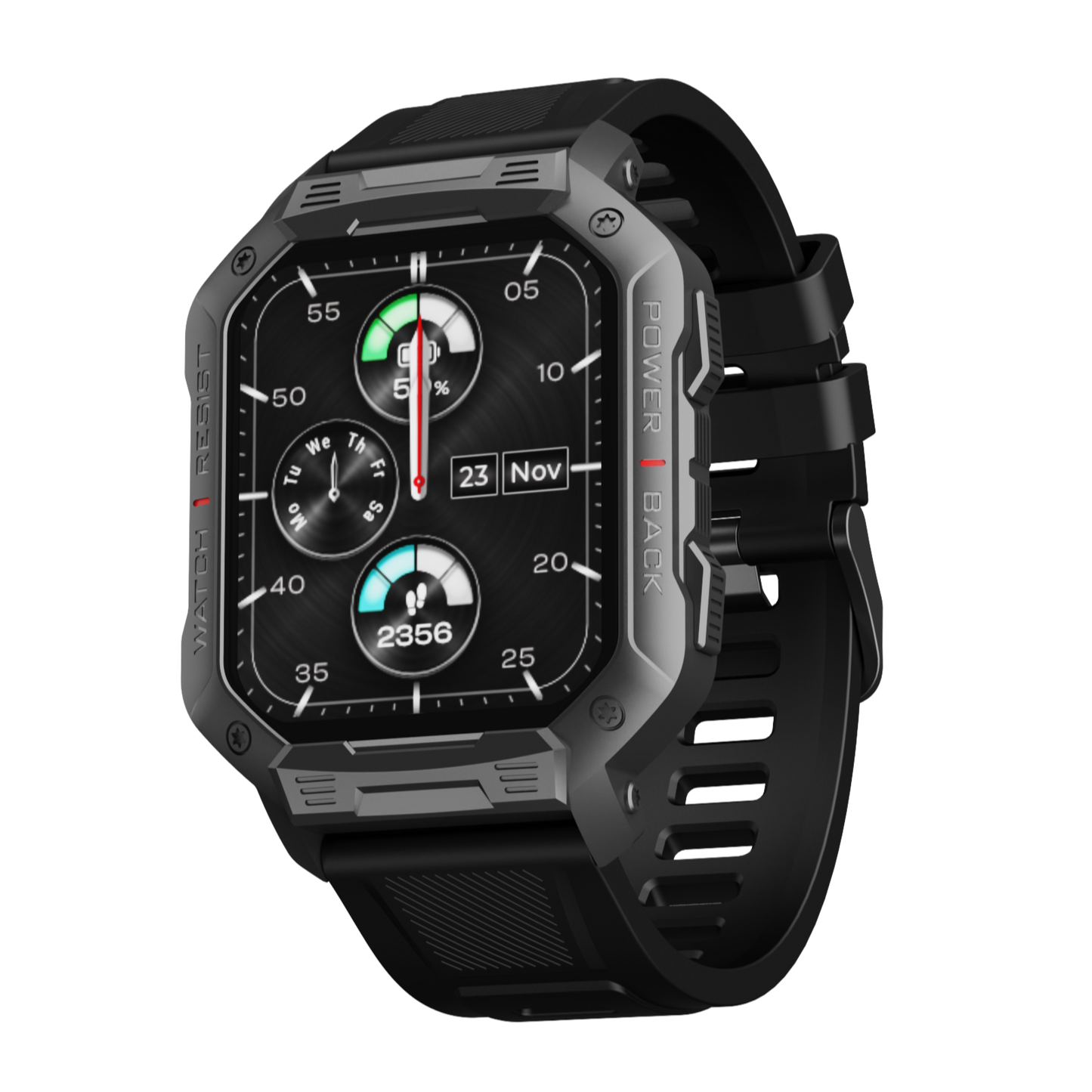 boAt Wave Force | Rugged Display Smartwatch with BT Calling, 1.83" (4.64 cm) HD display, 100+ Watch Faces, Save up to 10 Contacts