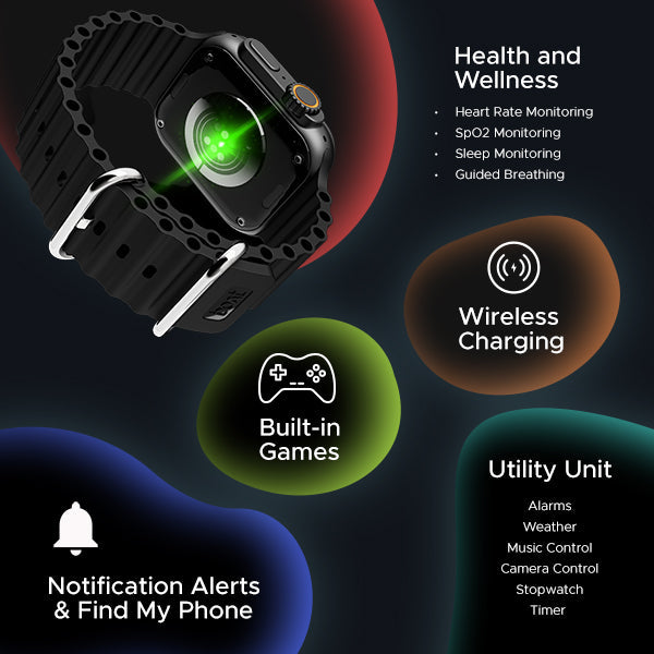 boAt Wave Glory Pro | Smartwatch with 1.96" AMOLED Display, Premium Metal Body, Bluetooth Calling, SpO2 monitoring