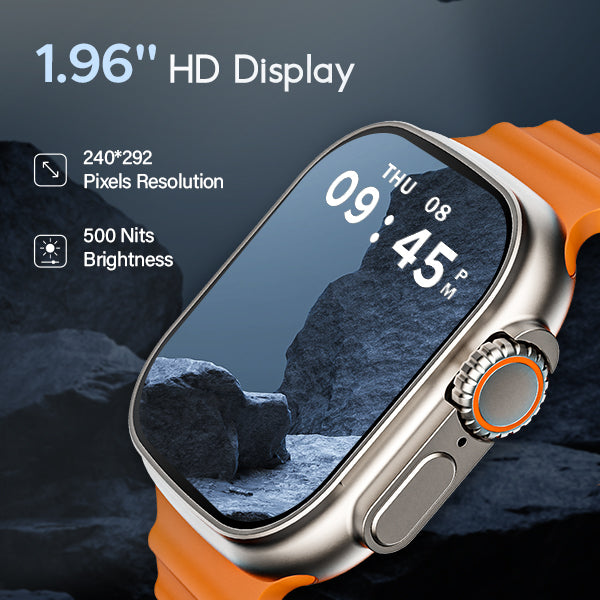 boAt Wave Genesis | Smartwatch with 1.96" (4.97cm) Big HD Display, BT Calling, Luxurious Metal Body, Functional Crown