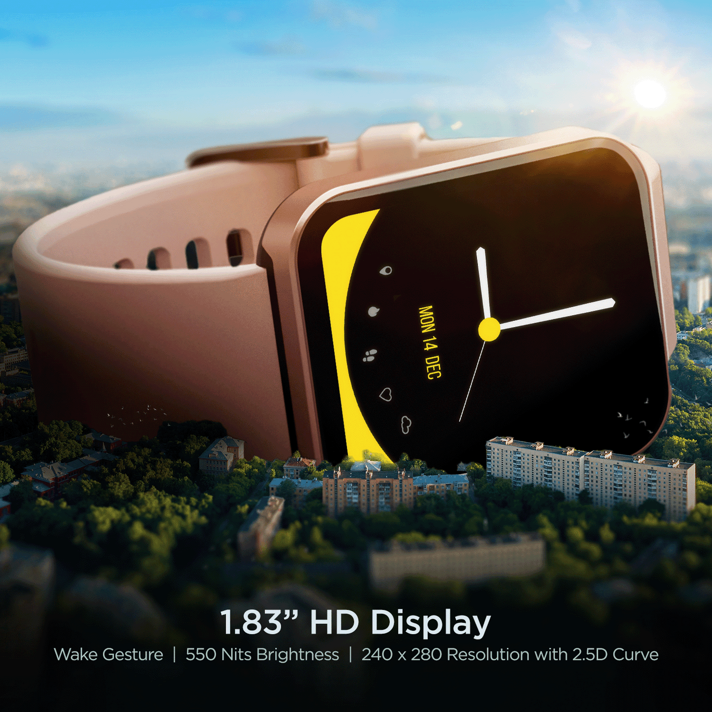 boAt Wave Stride Voice | Premium Bluetooth Calling Smartwatch with 1.83" (4.64 cm) HD Display, 100+ Sports Modes, 10 Days Of Battery Life