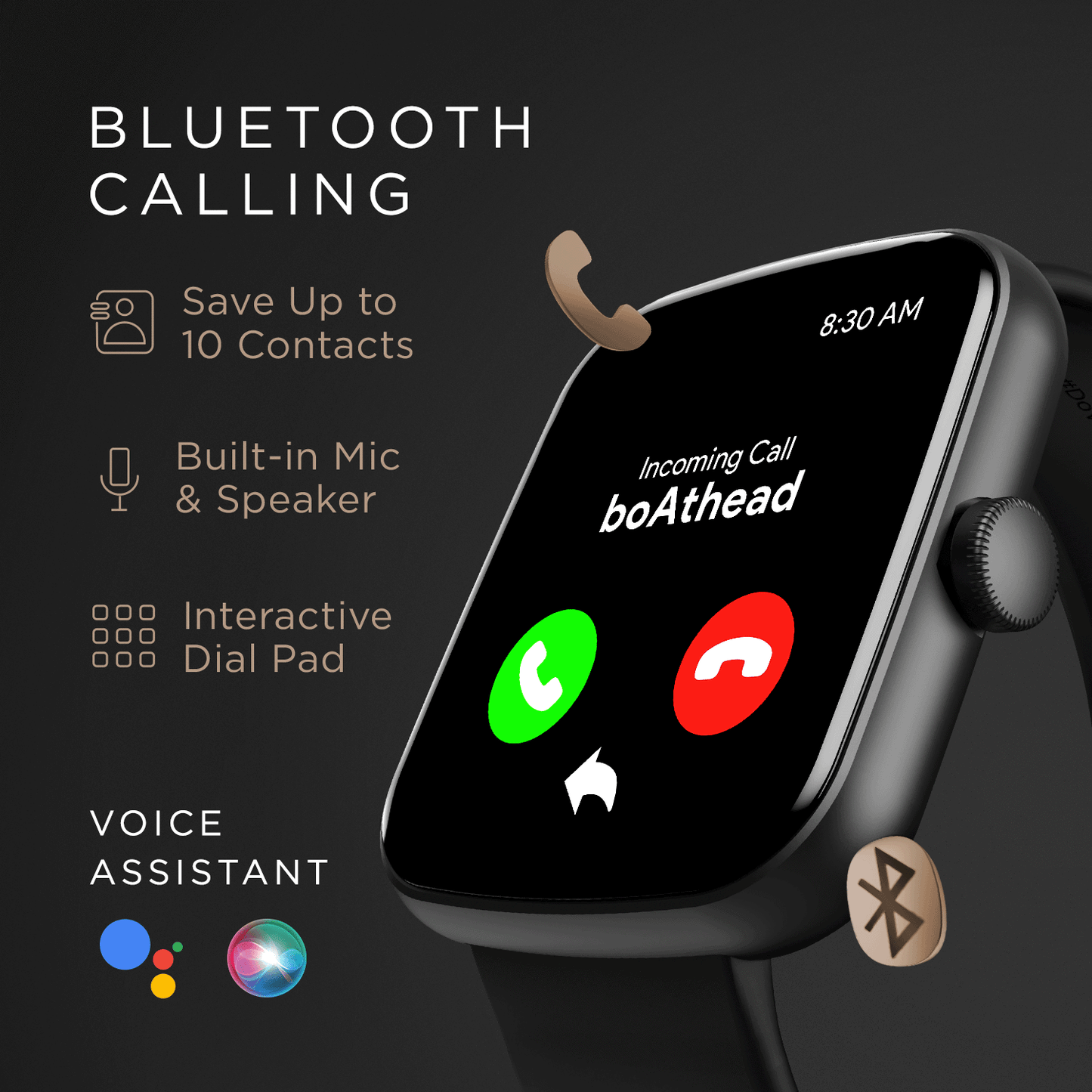 boAt Wave Lynk Voice | Premium Smartwatch with Seamless Bluetooth Calling, 1.69" (4.29cm) HD Display, 10+ Sports Modes, 7 days Battery Backup