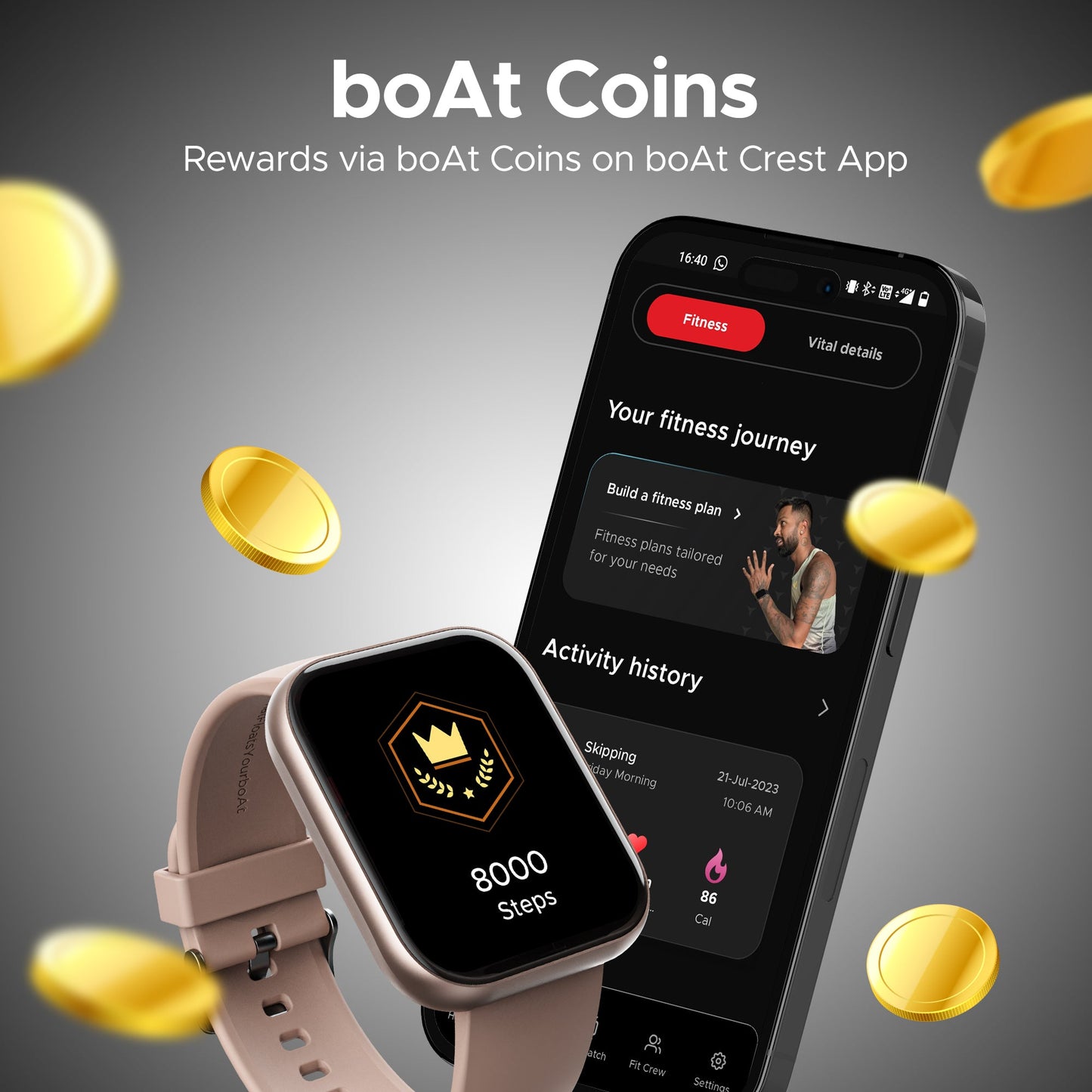 boAt Wave Neo Plus | Smartwatch with 1.96" (4.97cm) HD Display, BT Calling, 7 Days Battery Life, 700+ Active Modes