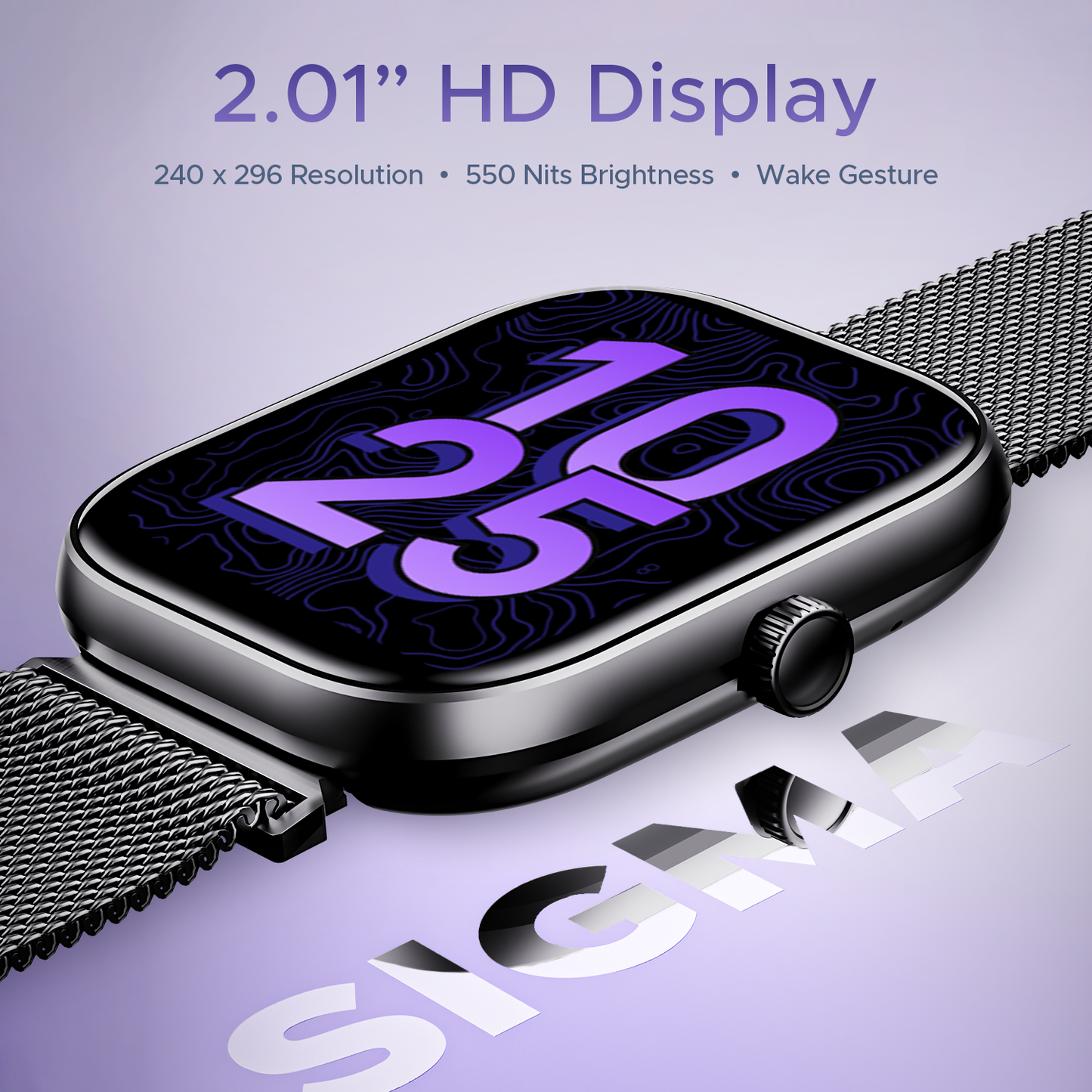 boAt Wave Sigma | Smartwatch with 2.01" (5.10cm) HD Display, BT Calling, Powered by Crest+ OS, 700+ Active Modes