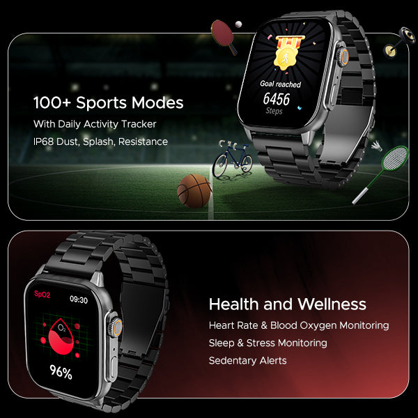 boAt Wave Vivid | Premium 2.0" (5.08 cm) AMOLED Display Smartwatch with BT Calling, 100+ Sports Modes, SpO2 Measurement