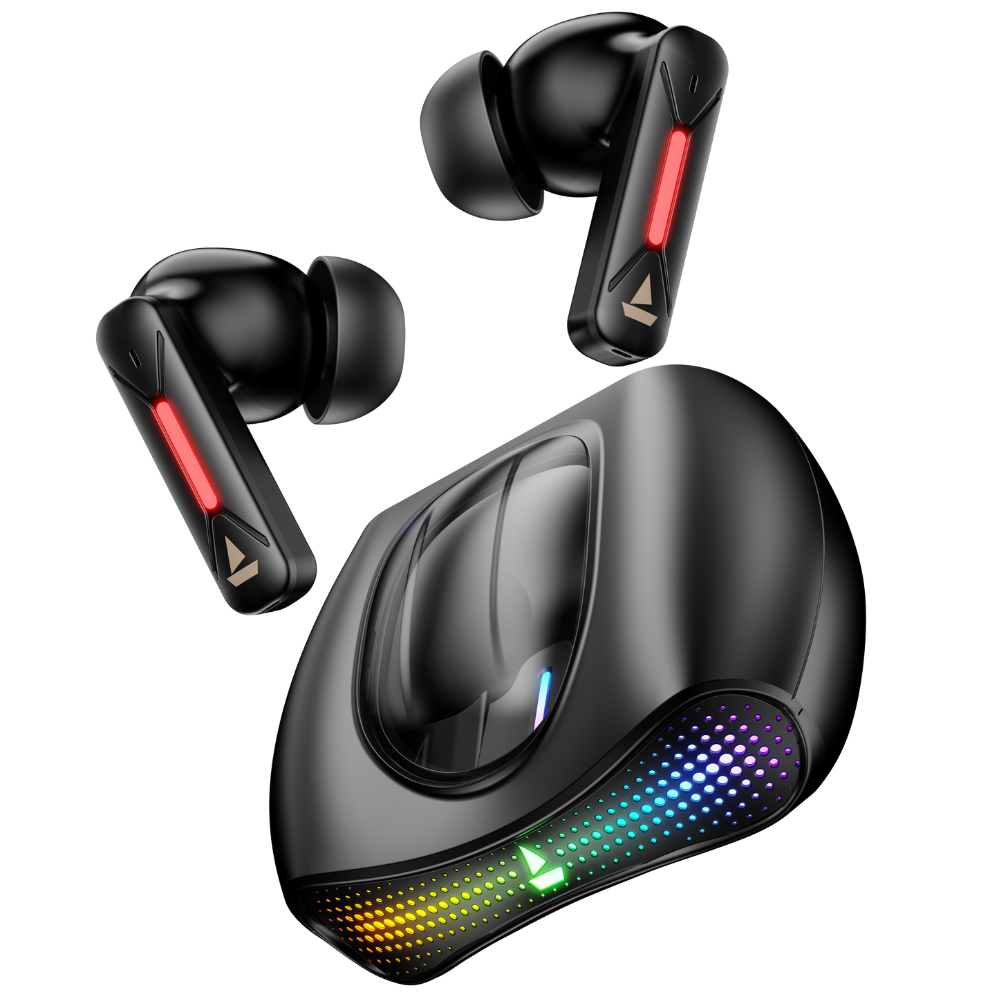 boAt Airdopes Drift | Wireless Earbdus Gaming Earbuds with 2x6mm Dual Drivers, Quad Mics with ENx™ and IWP™ Technology, LED Lights on Charging Case