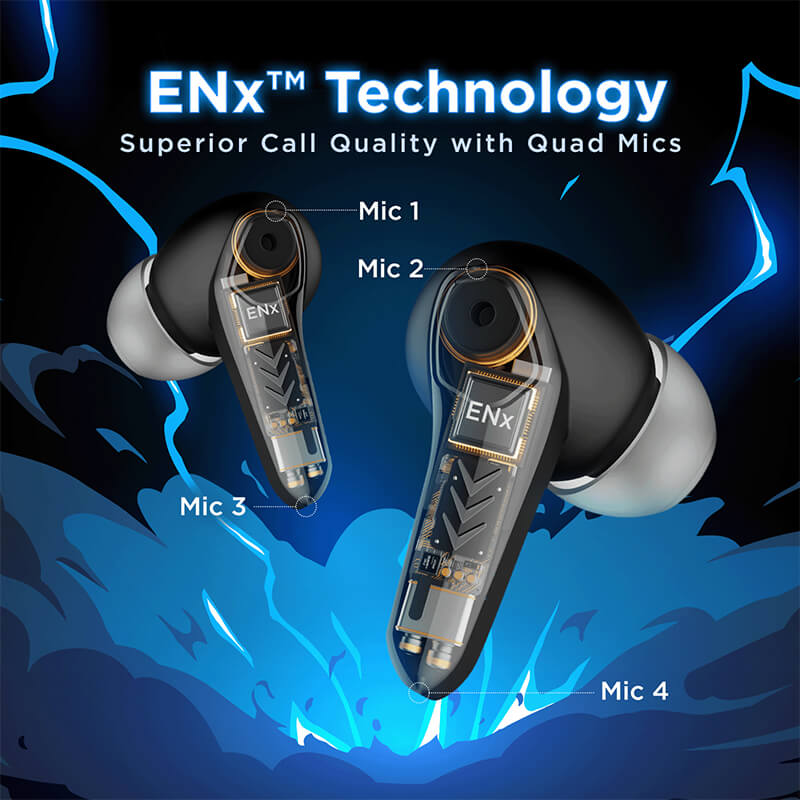 boAt Immortal 131 | Wireless Gaming Earbuds with 40 Hours Playtime, Clear Calling with ENx™, Low Latency, RGB lights