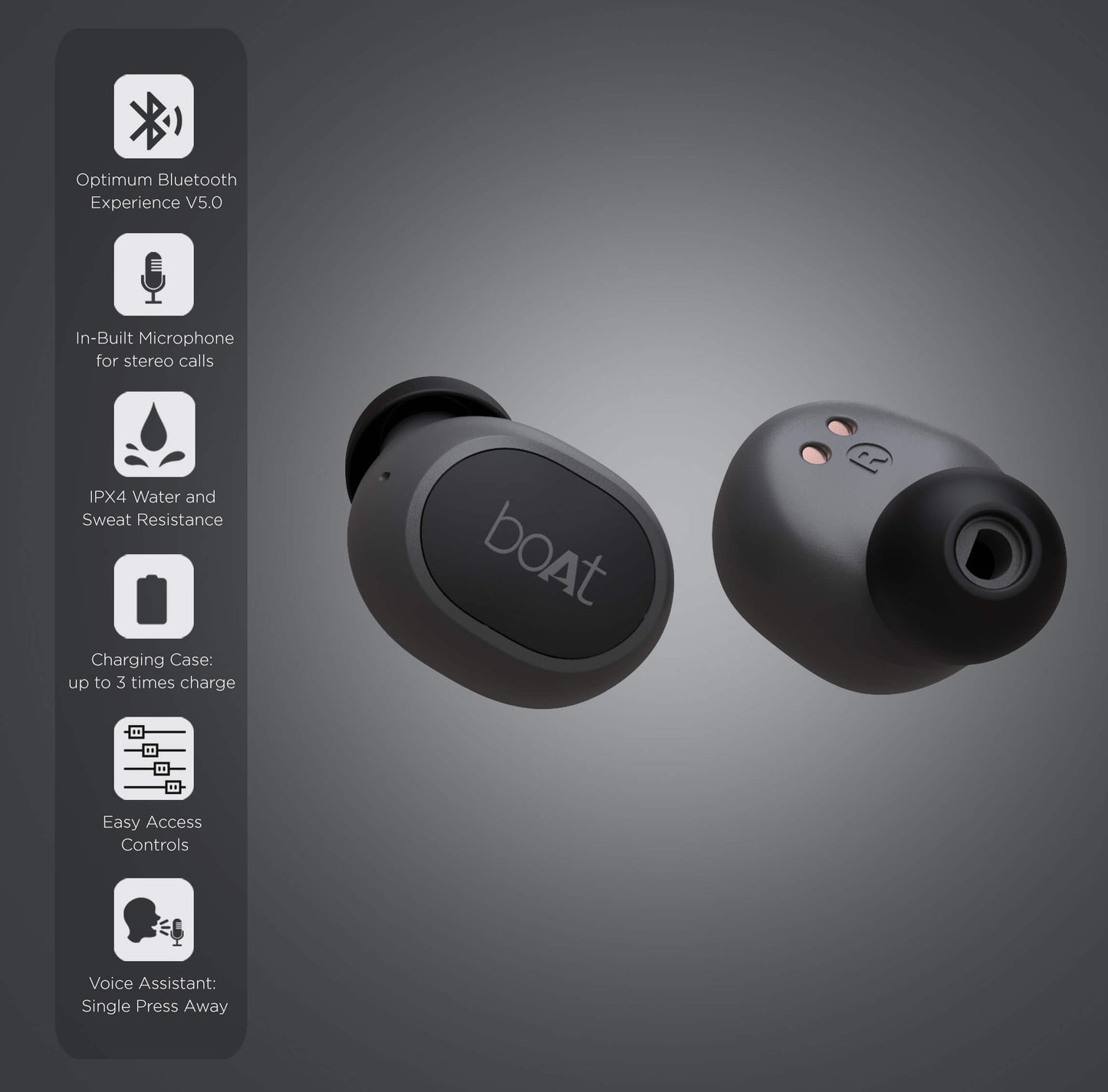 boAt Airdopes 173 | Wireless Earbuds with Powerful 6mm drivers, Nonstop Music Up to 13 hours, Type-C Interface