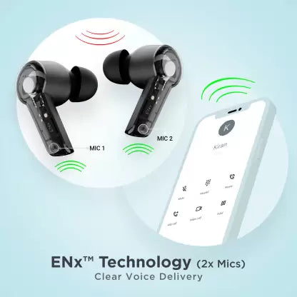 boAt Airdopes 411 ANC | Netflix Stream Edition Earbuds, Active Noise Cancellation, ENx™️ Technology, Gesture Controls